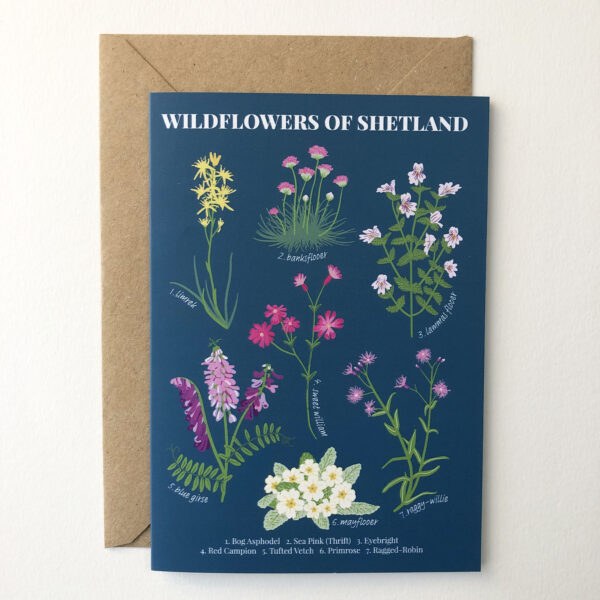 Wildflowers of Shetland Greeting Card