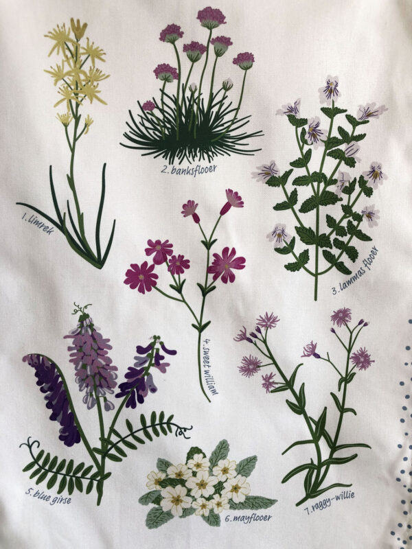 Wildflowers of Shetland Tea Towel - Image 3