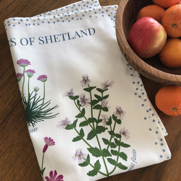 Wildflowers of Shetland Tea Towel - Image 2